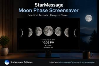 StarMessage Moon Phase Screensaver