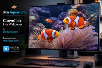 Sim Aquarium - Clownfish Live Wallpaper